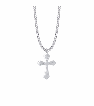 1-1/4 Inch Sterling Silver Sword Cross Necklace