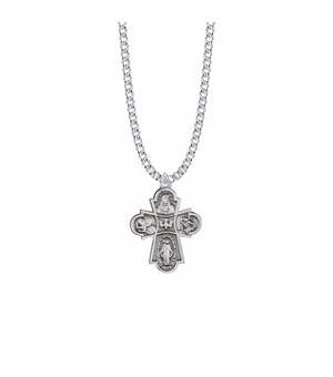 1-1/8 Inch Pewter Five Way Medal