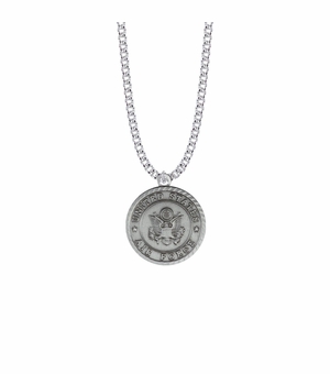 1-1/8 Inch Round Pewter U.S. Air Force Medal with St. Michael on Back (Not Available - License Pending)