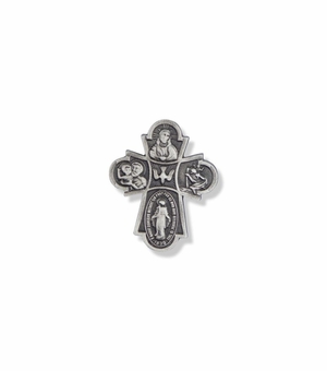 1-1/8 x 7/8 Inch Pewter Five Way Pin