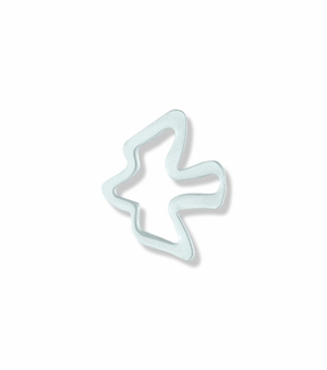 1/2 x 1/2 Silver Outlined Descending Dove Lapel Pin