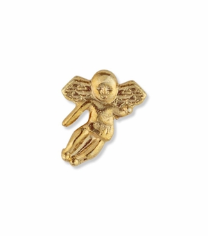 1/2 x 3/8 Inch Gold Guardian Angel Lapel Pin