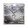 1-3/16 Inch Silver Plated Serenity Prayer Cross Necklace