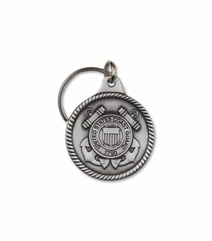 1-7/8 Inch Fine Pewter United States Coast Guard Key Chain