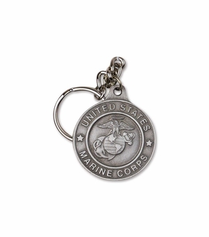 1-7/8 Inch Fine Pewter United States Marine Corps Key Chain