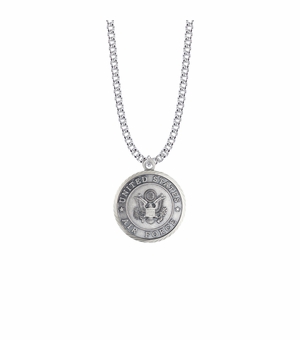-1/8 Inch Round Nickel Silver U.S. Air Force Medal with Christ Strengthens Me on Back (Not Available - License Pending)