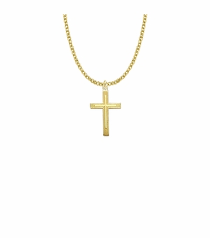 1 Inch 10KT Gold Filled Outlined Inner Cross Necklace