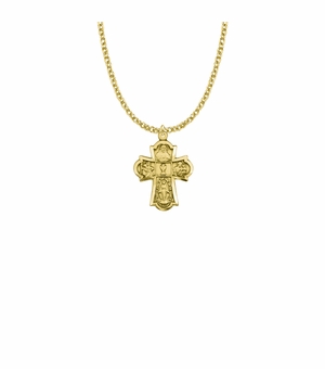 1 Inch 10KT Gold Filled First Communion Four Way Medal