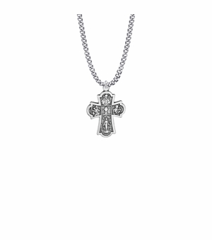 1 Inch Pewter First Communion Four Way Medal