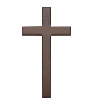 10 Inch Beveled and Stained Wood Wall Cross