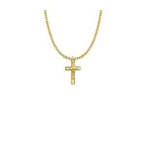 11/16 Inch 10KT Gold Filled Small Crucifix Necklace