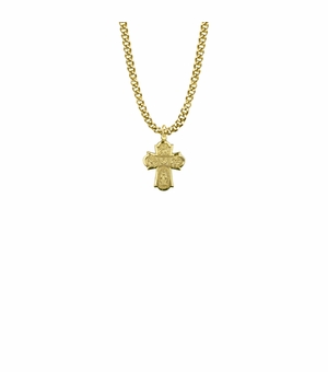 11/16 Inch 10KT Gold Filled Engraved Five Way Medal