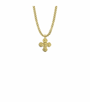 11/16 Inch 10KT Gold Filled Engraved Four Way Medal