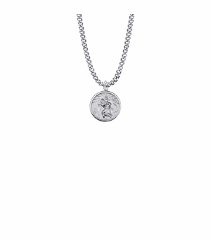 11/16 Inch Sterling Silver Round St. Christopher Sunburst Medal, Patron Saint of Travelers