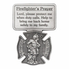 2-1/2 Inch Fine Pewter St. Florian Firefighter's Prayer Visor Clip