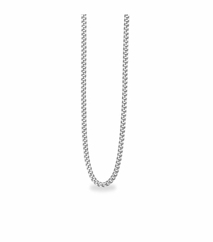 24 Inch Stainless Steel Rhodium Plated Curb Endless Necklace Chain