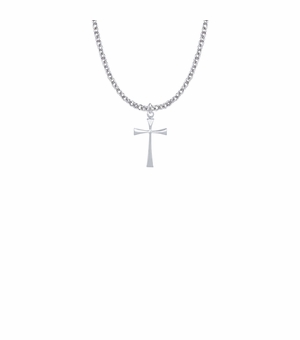 3/4 Inch Sterling Silver Maltese Cross Necklace