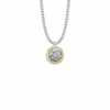 3/4 Inch Two-Tone Sterling Silver St.Anthony Medal, Patron Saint of Lost Articles