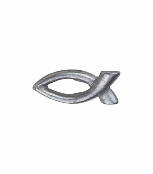 3/4 x 1/4 Inch Pewter Christian Ichthus Fish Lapel Pin
