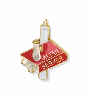 3/4 x 5/8 Gold Enameled Altar Server Lapel Pin