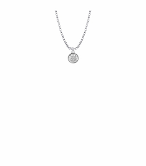 3/8 Inch Sterling Silver Guardian Angel Baby Medal