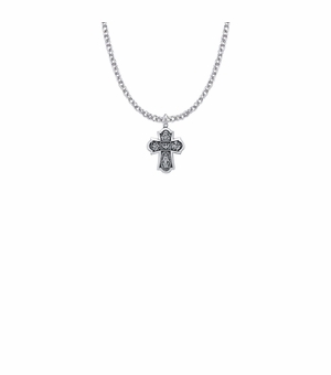 5/8 Inch Pewter First Communion Four Way Medal
