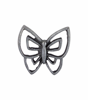 5/8 x 5/8 Inch Pewter Butterfly Lapel Pin