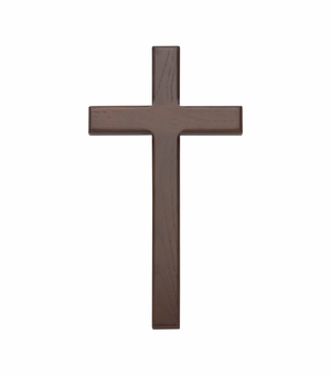7-5/8 Inch Beveled and Stained Wood Wall Cross