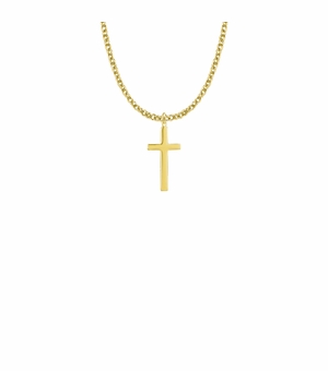 7/8 14KT Gold Filled Plain Cross Necklace