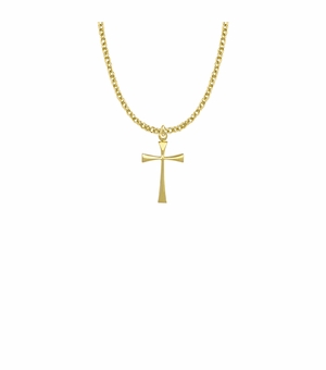 7/8 Inch 10KT Gold Filled Maltese Cross Necklace
