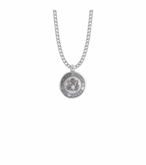 7/8 Inch Round Nickel Silver U.S. Air Force Medal with Christ Strengthens Me on Back (Not Available - License Pending)