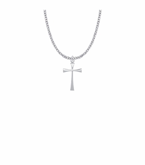 7/8 Sterling Silver Maltese Cross Necklace