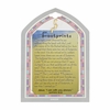 7/8 x 1/8 Inch Gold Plated Footprints Pin on Decorative Verse Card