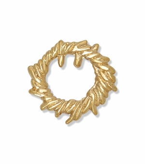 7/8 x 7/8 Inch Gold Crown of Thorns Lapel Pin