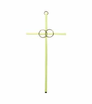 8 Inch Brass Wedding Wall Cross