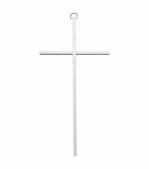 8 Inch Silver Plated Wall Cross