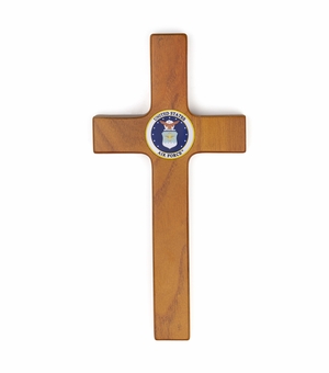 8 Inch United States Air Force Wood Wall Cross