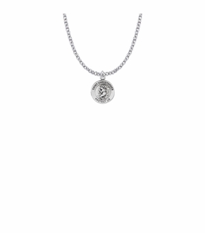 9/16 Inch Round St. Christopher Medal, Patron Saint of Travelers