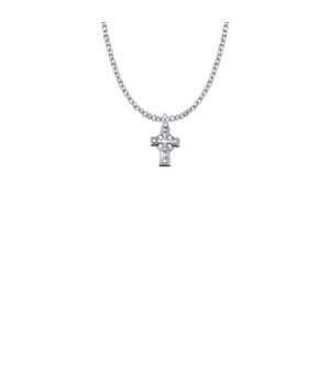 9/16 Inch Sterling Silver Small Celtic Cross Necklace