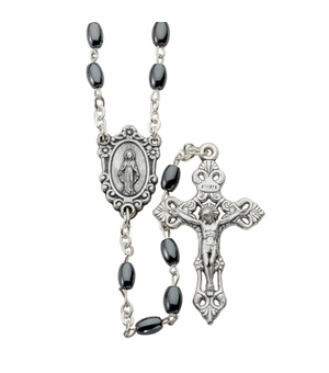 Oval Hematite Beads Rosary