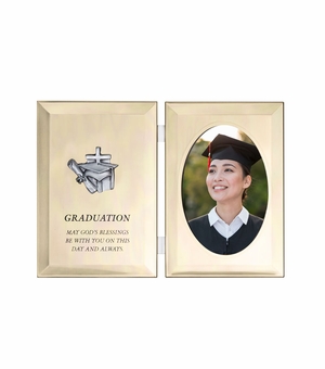 Personalized 8" x 5" Gold Plated Metal Photo Frame