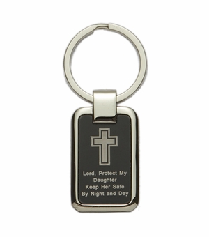 Personalized Silver Plated Daughter Key Chain
