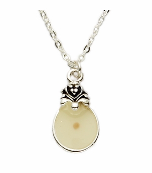 Silver Plated Round Necklace with Mustard Seed